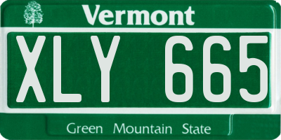 VT license plate XLY665