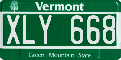VT license plate XLY668