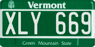 VT license plate XLY669