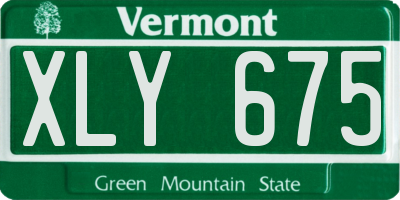 VT license plate XLY675