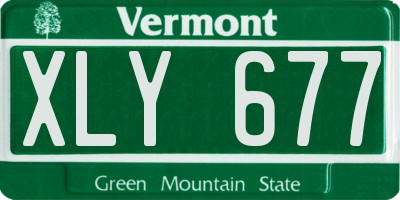 VT license plate XLY677
