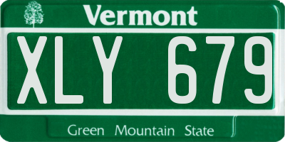 VT license plate XLY679
