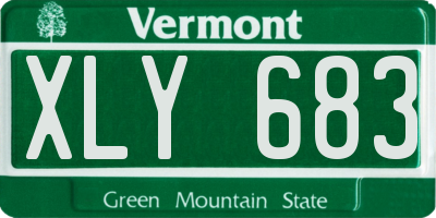 VT license plate XLY683