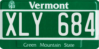 VT license plate XLY684