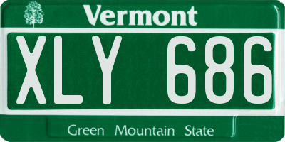 VT license plate XLY686