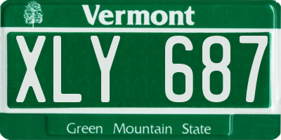 VT license plate XLY687