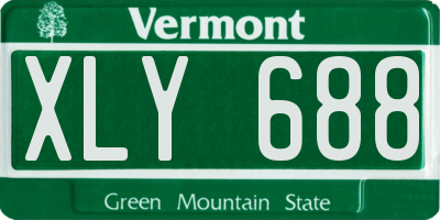VT license plate XLY688