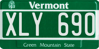 VT license plate XLY690