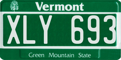 VT license plate XLY693