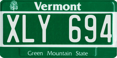 VT license plate XLY694