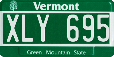 VT license plate XLY695