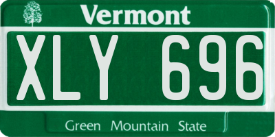 VT license plate XLY696