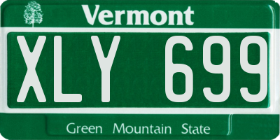 VT license plate XLY699