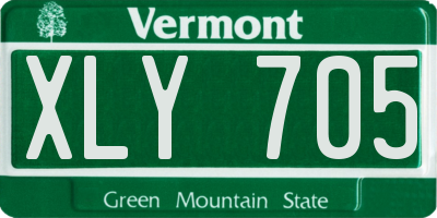 VT license plate XLY705