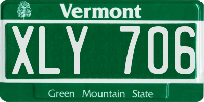 VT license plate XLY706