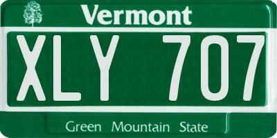 VT license plate XLY707