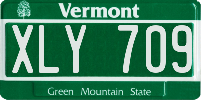 VT license plate XLY709
