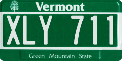 VT license plate XLY711
