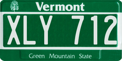 VT license plate XLY712