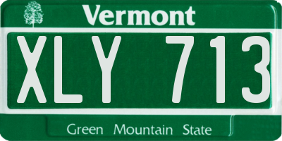 VT license plate XLY713