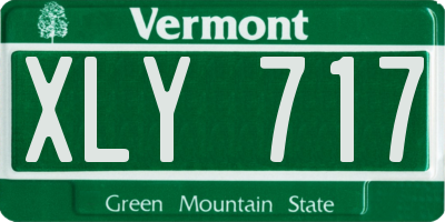 VT license plate XLY717
