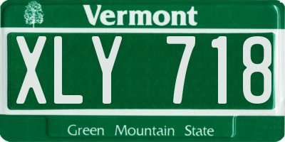 VT license plate XLY718