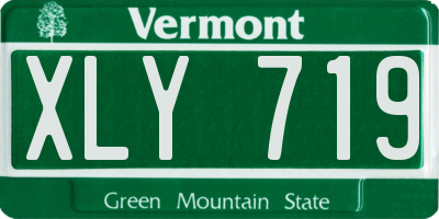VT license plate XLY719