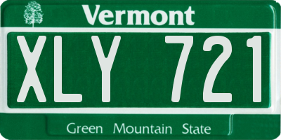 VT license plate XLY721