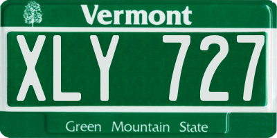 VT license plate XLY727