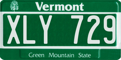 VT license plate XLY729