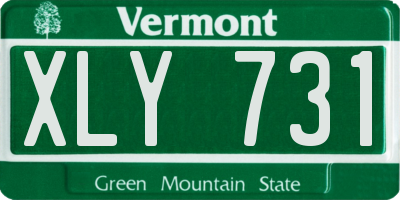 VT license plate XLY731