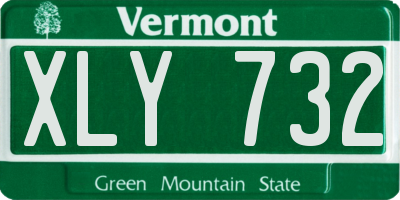 VT license plate XLY732