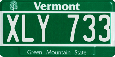VT license plate XLY733