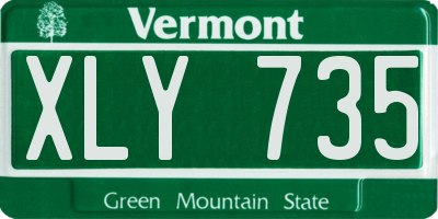 VT license plate XLY735