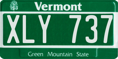VT license plate XLY737