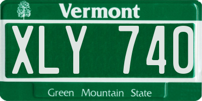 VT license plate XLY740