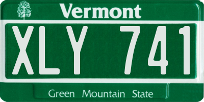 VT license plate XLY741