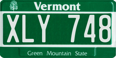 VT license plate XLY748