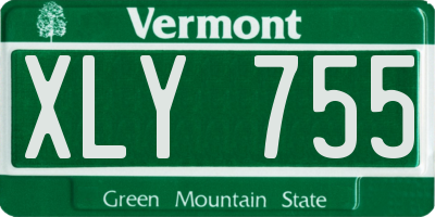 VT license plate XLY755