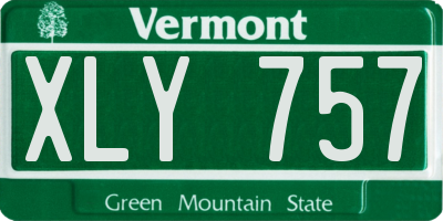 VT license plate XLY757