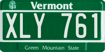 VT license plate XLY761