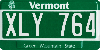 VT license plate XLY764