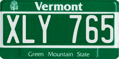 VT license plate XLY765