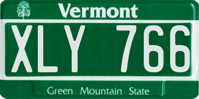 VT license plate XLY766