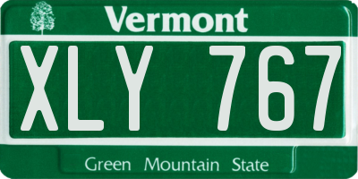 VT license plate XLY767