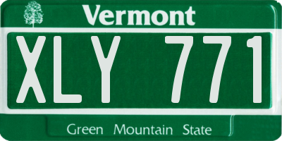 VT license plate XLY771