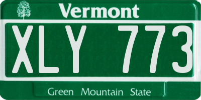 VT license plate XLY773