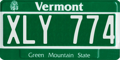 VT license plate XLY774