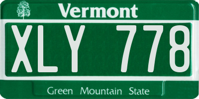 VT license plate XLY778