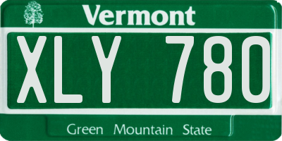 VT license plate XLY780